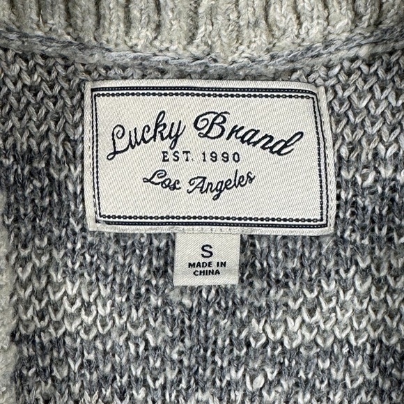 Lucky Brand Southwestern Aztec Cardigan Sweater Womens Small Open Front Boho - Picture 3 of 7